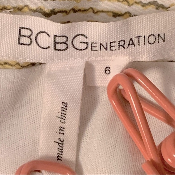 BCBGeneration Yellow Striped Halter Midi Dress | 6 - Picture 2 of 10